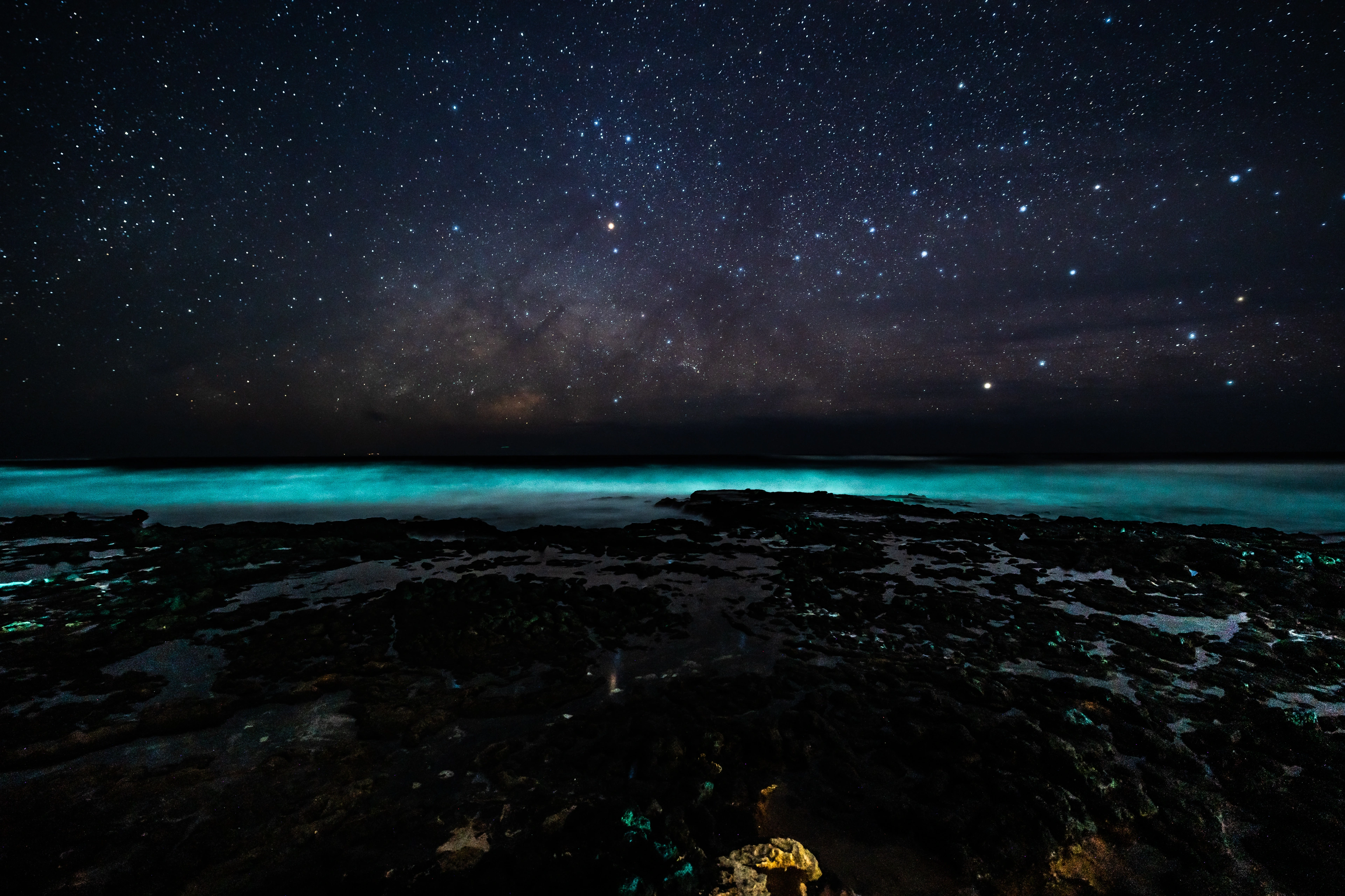 The Milky Way above the ocean at Makapuu